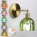 LED RGB Rechargeable Glass Wall Lamp Tulip Shade Ljojo Bedroom Study Lighting