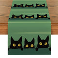Black Cat Silhouette Table Runner by Ljojo: Halloween Party Decor & Dresser Table Accent