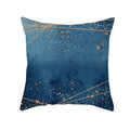 Ljojo Light Luxury Blue Abstract Print Throw Pillow Cover - Marble Stripe