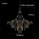 LED Crystal Chandelier: Romantic Starry Living Room Lighting by Ljojo