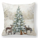 Ljojo Merry Christmas Pillowcase Cushion Cover for Festive Home Decor