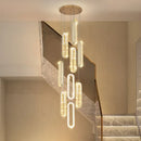 Ljojo Luxury Gold Crystal LED Chandelier for Modern Living Room