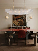 Dimmable LED Glass Chandelier for Living Dining Room Decor by Ljojo