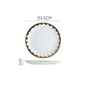Ljojo Light Luxury Ceramic Dinner Plate for Steaks, Noodles, Fruits, and Dim Sum