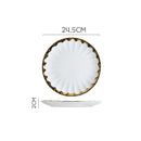 Ljojo Light Luxury Ceramic Dinner Plate for Steaks, Noodles, Fruits, and Dim Sum