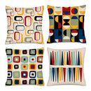 Geometric Pattern Pillow Covers by Ljojo for Sofa, Bedroom, Car - Digital Print, Stylish
