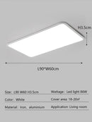 Ljojo LED Ceiling Light: Remote Control, Large Luminous Surface, Bedroom Lamp