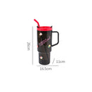 Ljojo 1300ml Tumbler Cup with Handle, Lid, Straw - Big Plastic Travel Drink Bottle