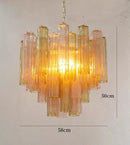 Nordic Murano Glass Tube LED Chandelier | Modern Kitchen Island Decor by Ljojo