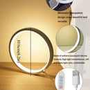 Ljojo LED Round Table Lamp with Stepless Dimming - Bedroom Night Light