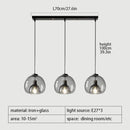 Nordic Glass Chandelier Pendant Light Modern Minimalist Hanging Lighting by Ljojo