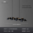 Modern Black Geometric Chandelier Lamp for Dining Room by Ljojo