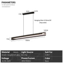 Nordic Linear Led Chandelier for Dining Room | Modern Strip Hanging Light by Ljojo