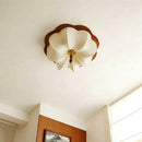 Ljojo Wabi Sabi Pleated Fabric E27 Pendant Lights Medieval Retro Bedroom Chandelier