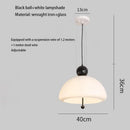 Ljojo Modern Nordic White Glass Pendant Light Chandelier Stylish Home Decor for Bedroom Lighting