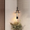 Gray Glass Pendant Light Dimmable Wire Length-Adjustable for Bedroom and Kitchen by Ljojo