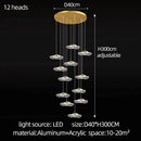 LED Lotus Leaf Design Staircase Chandelier - Modern, Long, Villa - Ljojo