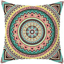 Ljojo Mandala Print Square Pillowcase - Home Decor Cushion Cover