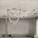 Ljojo Silicone Pendant Light Chandelier Nordic Modern Art LED Lamp Dining Room Bar Hall