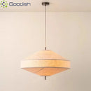 Wabi-sabi LED Pendant Lights Tiered Drum Art Hand Knitted Lamps for Living Room by Ljojo