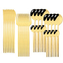 Ljojo 32-Piece Stainless Steel Cutlery Set for Dining Table, Silverware Gift