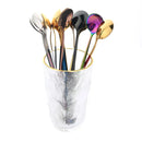 Ljojo Long Handle Mirror Ice Spoon Set - 10Pcs Stainless Steel Flatware & Bar Tools