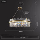 LED Modern Gold Crystal Chandelier - Designer Hanging Lamp by Ljojo
