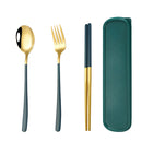 Ljojo 3pc Tableware Set: Fork, Spoon, Chopsticks Dessert Combination