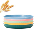 Ljojo 4pcs Reusable Plate Set for Travel, School, Picnic, Camping, Party