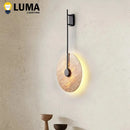 Wabi Sabi Yellow Travertine LED Wall Sconce For Livingroom TV Background Bedroom By Ljojo