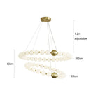 French Style Living Room Chandelier Light Luxury Creative Dining Table Bar Hanging Line Lamp Pearl String Pendant Lighting by Ljojo
