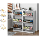 Ljojo™ Slim Shoe Storage Cabinet with 6 Flip Drawers, Adjustable Shelves, Modern Organizer
