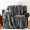 Ljojo Luxury Faux Fur Blanket for Bed Sofa Home Decor