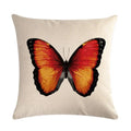 Butterfly Cotton Linen Throw Pillow Cover for Home & Car Decor - Ljojo