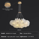 Ljojo Luxury Acrylic Cream Round Ceiling Chandelier - Elegant Lighting Fixture for Home Decor