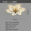 Ljojo Luxury Modern Ceiling Fan Lamp for Living & Dining Room