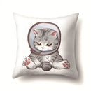 Cute Cat Cushion Cover by Ljojo: Cartoon Pets Pillow Case for Home Sofa Decor