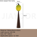 Ljojo Melon Shaped LED Floor Lamp for Bedroom Decoration - Creative Wabi-sabi Art Decor