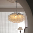 Ljojo Shell Chandelier Pendant Lamp for Living Dining Bedroom - Elegant Boho Hanging Light