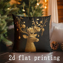 Festive Gold Christmas Pattern Pillow Covers by Ljojo - Sofa Bedroom Car Décor