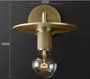 Ljojo LED Copper Wall Lamp for Restaurant Living Room TV Background Lighting