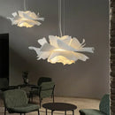 Ljojo LED Flower Chandelier: Modern White Art Decor Pendant Lamps