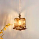Amber Glass Pendant Lamp LED E27 Hanging Light by Ljojo