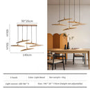 Modern Minimalist Art Design LED Chandelier Wabi-sabi Solid Wood Pendant Light by Ljojo