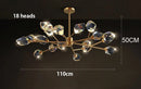 Axxya Crystal Chandelier: Luxury Living Room & Bedroom Pendant Light