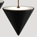 Ljojo LED Pendant Light Conical Art Deco Luminaire Suspension Warm Adjustable Height