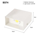 12W LED Wall Lamp Modern Indoor Lighting Aluminum Sconces for Living Room Bedroom Ljojo