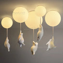 Polar Bear Cartoon Pendant Chandelier LED Lamp for Kids Room by Ljojo