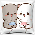 Cartoon Cute Mocha Mochi Peach Cat Pillow Case - Ljojo Home Decor