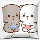 Cartoon Cute Mocha Mochi Peach Cat Pillow Case - Ljojo Home Decor